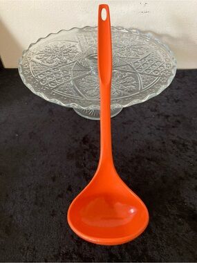 Foley Melimine Kitchen Ladle - Bright Orange Serving Spoon